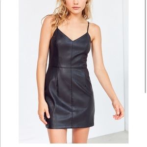 Silence and Noise faux leather mini dress